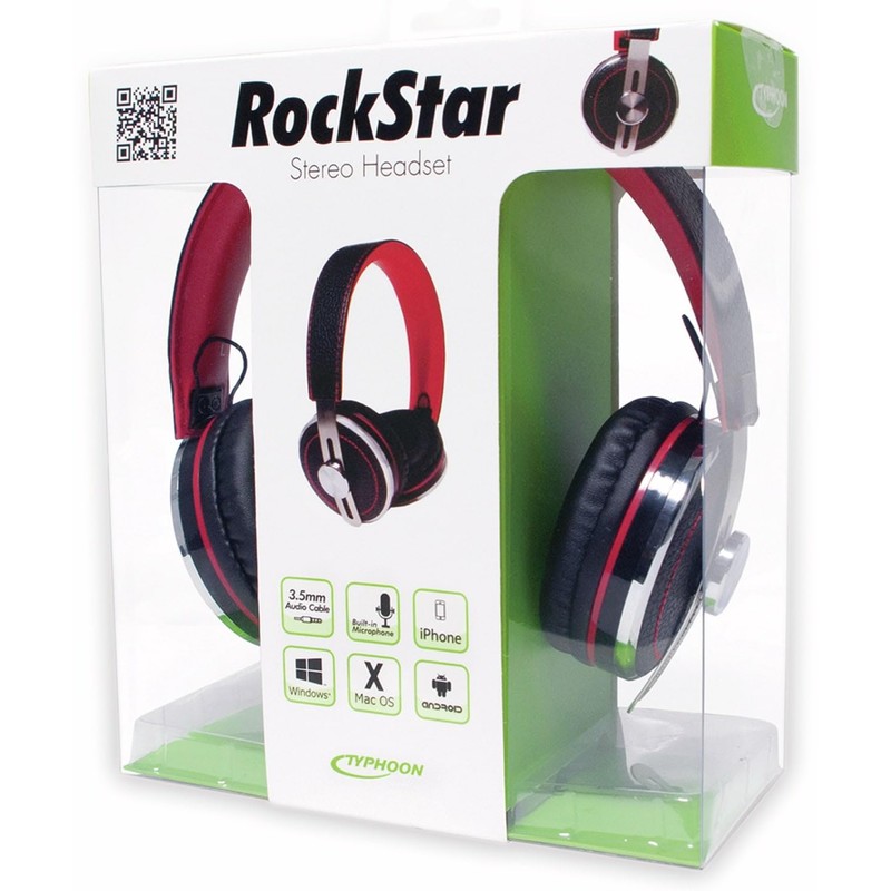 Typhoon Typhoon Rockstar tm028 Stereo Headset Stylish Leather Design 35