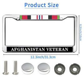 Afghanistan Veteran License Plate Frame US Army Veteran Easy Installation License Plate Frame US Veteran Heroism License Plate Frame for Veterans