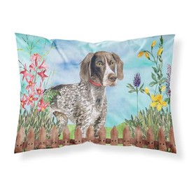 Caroline's Treasures CK1203PILLOWCASE German Shorthaired Pointer Spring Fabric Standard Pillowcase, Standard, Multicolor