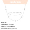 Aidenn Dainty Sterling Silver Necklace Chain for Women Girls Trendy