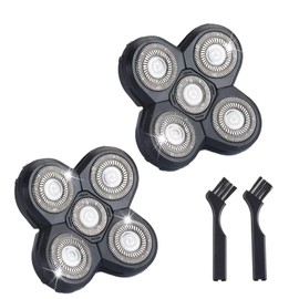 2 Pack Shaver Replacement Blades for Fre*bi*d Bald Men Head Shaver Kit, 5 Blades Head Shaver Replacement Heads,Head and Face Electric Razor Shaver Heads