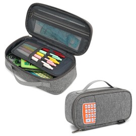 XQXA Large Capacity Pencil Case Multi-Slot Pencil Pouch Durable Pencil Box Portable Makeup Bag with Handle for Office