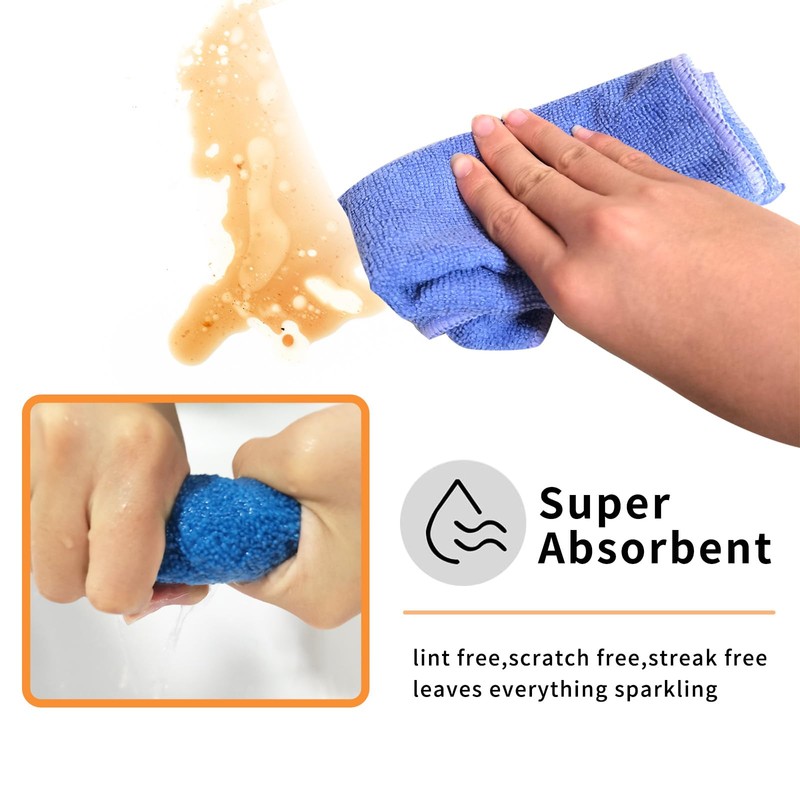 Stycypel Microfibre towels, cleaning cloth (purple-25pcs)