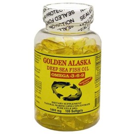 Golden Alaska Deep Sea Omega-3-6-9 Fish Oil 1000mg 100 Softgels