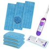 6 Pack Reusable Microfiber Mop Pads Compatible with Swiffer PowerMop,