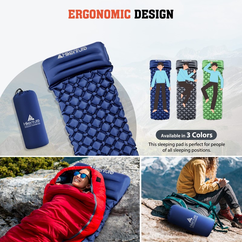 Hikenture Camping Sleeping Mat, Small Pack Size, Ultralight Sleeping Mat,