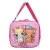 Lluvia Mochila Con Ruedas Lonchera Lapicera Gatos Con Flores 3d