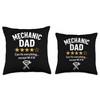 Mechanic Dad Fixes All Except WiFi Funny Quote Throw Pillow