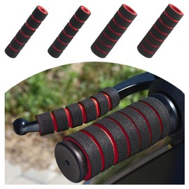4PCS Dirt Bike Grips,Non-Slip Motorcycle Grips 1 inch for Relieving Hand Fatigue & Providing a Comfortable Grip,Universal Motorcycle Accessories Scooter Grips for Motorcycle ATV Bike (Black/Red)