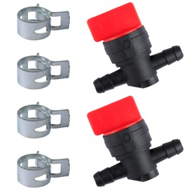 Rumyve 2set 1/4" Fuel Shut Off Valve,Motorcycle Petcock Fuel Tank Tap Valve,Straight Gas Cut Off Valves,for Garden Brush Cutter Lawnmower Accessory