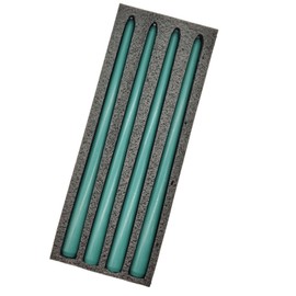 MGEZCOO 12 inch Green Candlesticks - Unscented Smokeless Tapered Candles for Holiday Wedding Decoration