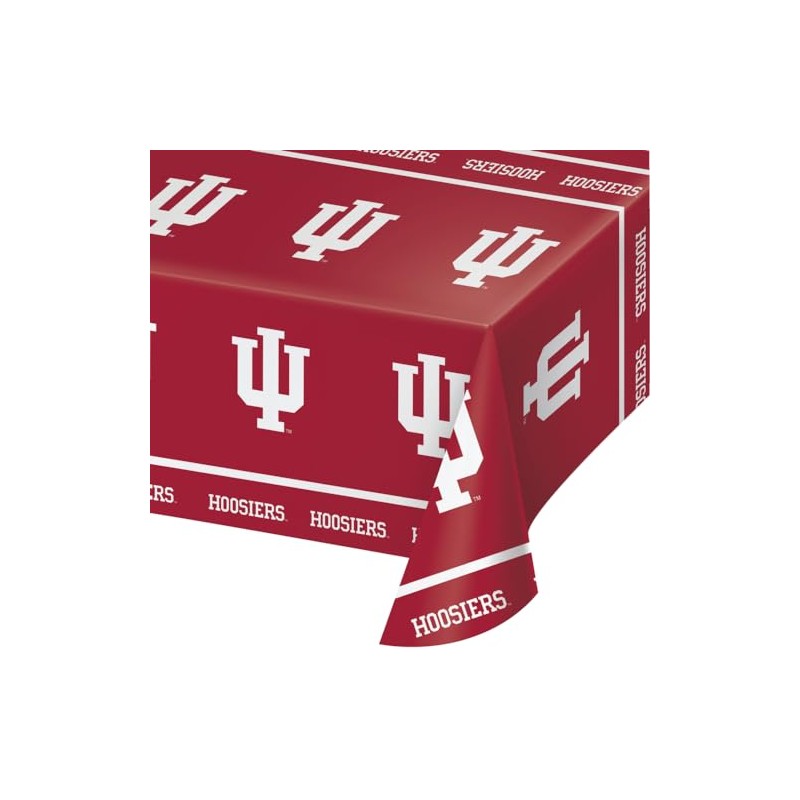 Trendware Indiana University Plastic Tablecloths, 3 ct