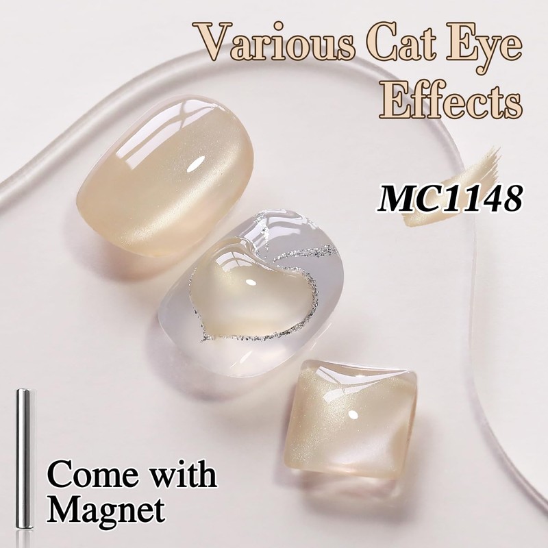 Double Rhythm 15ML Glass Cat Eye Gel Polish with Magnet