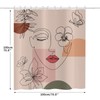 ASDCXZ Boho Shower Curtain 180 x 180 cm, Modern Abstract