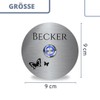 Becker Stainless Steel Doorbells with Individual Engraving - Bell Size: