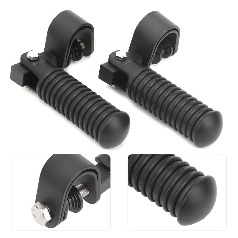 Pair of Motorcycle Foot Pegs, Highway Pegs for Crash Bars,