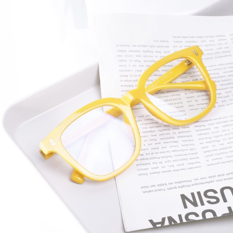 VISOONE Square Classic Blue Light Blocking Glasses with Non Prescription