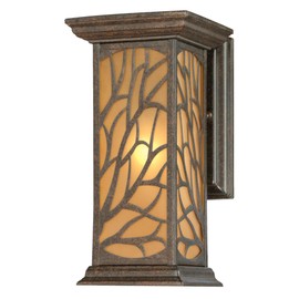 Westinghouse Lighting 6315000 Glenwillow One-Light Outdoor Wall Lantern, Victorian Finish Frosted, Bronze with Amber Glass