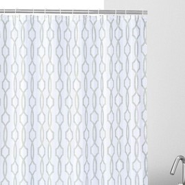 Nitori 7710701 Shower Curtain QE001 Short Length 53.1 x 59.1 inches (135 x 150 cm), Gray