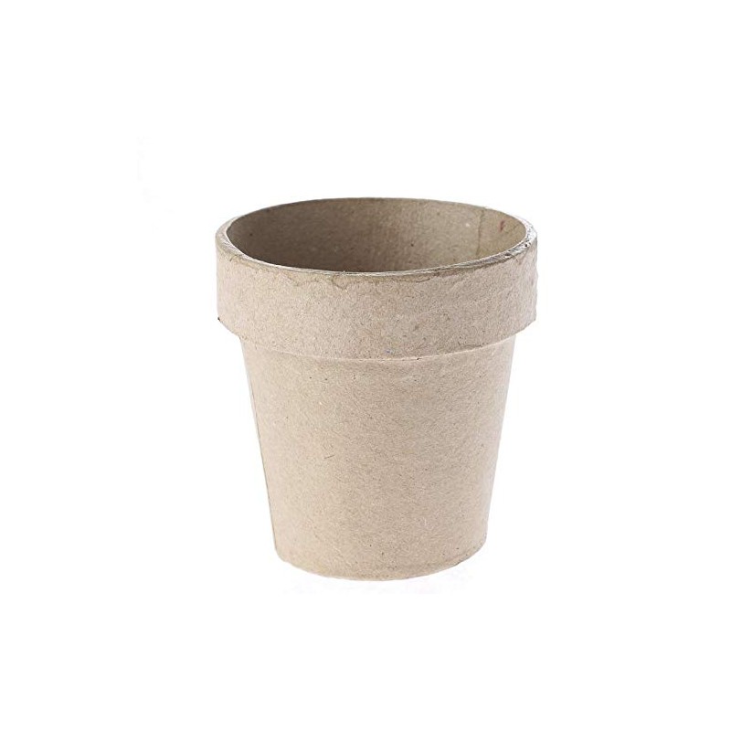Pack of 12 Paper Mache Flower Pots - Papier Mache