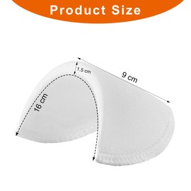 Shoulder Pads 2 Pairs Breathable Sponge Pads 1.5cm Thick pad for Women Men Clothes for Suit Clothing Coat Blazer Suit T-Shirt (Black+White)