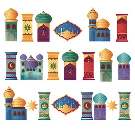Eid Mubarak Banners, Ramadan Mubarak Party Supplies, Fun Eid al-Fitr Party Decorations
