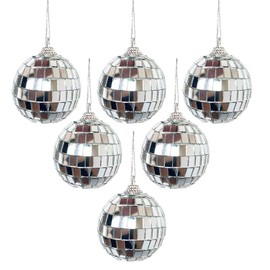 6 Pcs Disco Ball Decoration Hanging Mirror Ornaments bar Party Wedding Christmas Christmas Tree and Music Festivals Decoration 2 inches