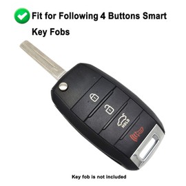 Key Fob Cover Case Fit for Kia Sorento Sportage Rio Soul Forte Optima Carens Picanto Rondo Sedona Spectra Remote Holder Skin Protector Keyless Entry Sleeve Accessorie (Pink)