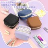 Playexen Makeup Pouch, Cosmetic Pouch, Accessory Holder, Women's, Leather, Square,