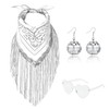 DAJOOEE Fringe Rhinestone Bandana with Heart Sunglasses & Disco Ball