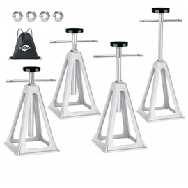GAOLLY RV Stabilizer Jacks Set of 4 - Aluminum Trailer Stabilizer Jacks, RV Stack Jacks for RV Travel Trailer Camper, Single Screw Jack Support up to 6600 Lbs,Adjustable from 11" to 17"