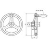 KIPP – Control Panels | Standard Elements K0160.5160X14 Handwheel with