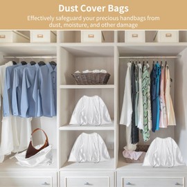 30 Pcs Dust Bags for Handbags, Silk Dust Cover Bags for Purses, Dustproof Drawstring Bag, Travel Storage Pouches for Handbags, Shoes, Boots, 20.1×15.7"