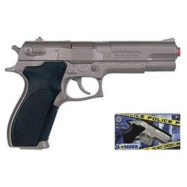 fancy dress warehouse Gonher - Pistola Delle Forze di Polizia a 8 Colpi, Colore Metallo (45/0)