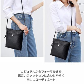 MANATAS Mini Shoulder Bag, Smartphone Pouch, Genuine Leather, Crossbody Design, Top Zipper, Lightweight, Vertical, Small, Simple, Shoulder Bag, Crossbody, Compact, Sacoche, Black