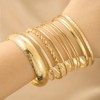 RINTOLER 10Pcs Chunky Gold Bangle Bracelets for Women - Multi