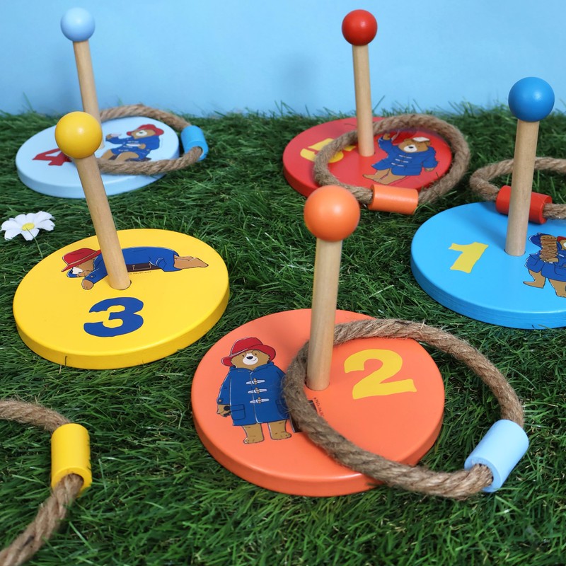Children's Wooden Ring Toss Set - Paddington Design - Fun