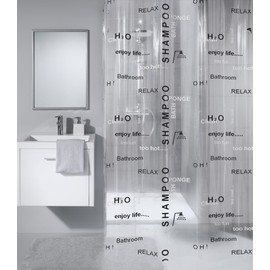 Meusch Lengua 2172926305 Shower Curtain 180 x 200 cm Black