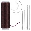 Ftyiwu Waxed Thread, Upholstery Needle and Thread 32 Yards with