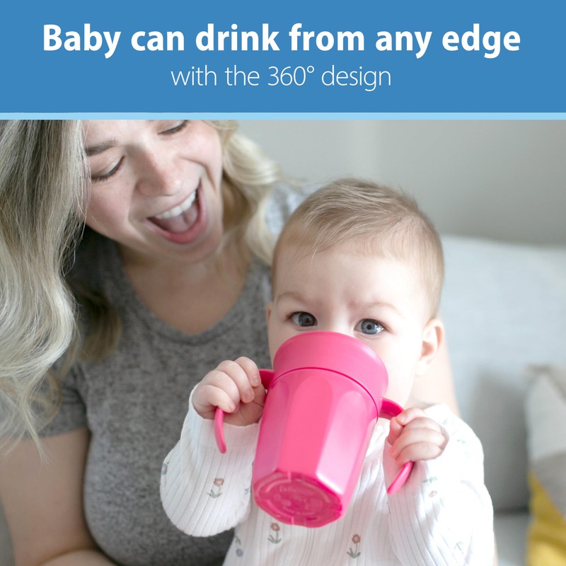 Dr. Brown's Milestones Cheers 360 Spoutless Transition Cup with Handles,