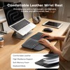 MOKURU Wireless Ergonomic Keyboard, Split Keyboard with Wrist Rest, Full