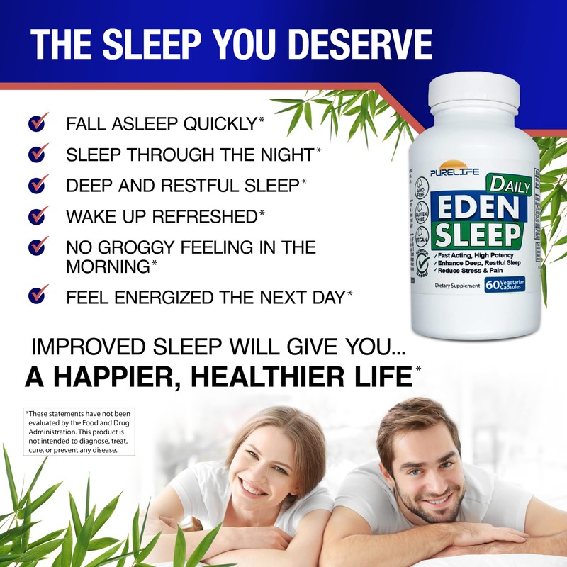 PureLife Supplements - Eden Daily Sleep [New GABA Free Formula]