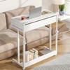 Tribesigns Portable Desk with Drawers, Mobile Laptop Desk with Wheels,
