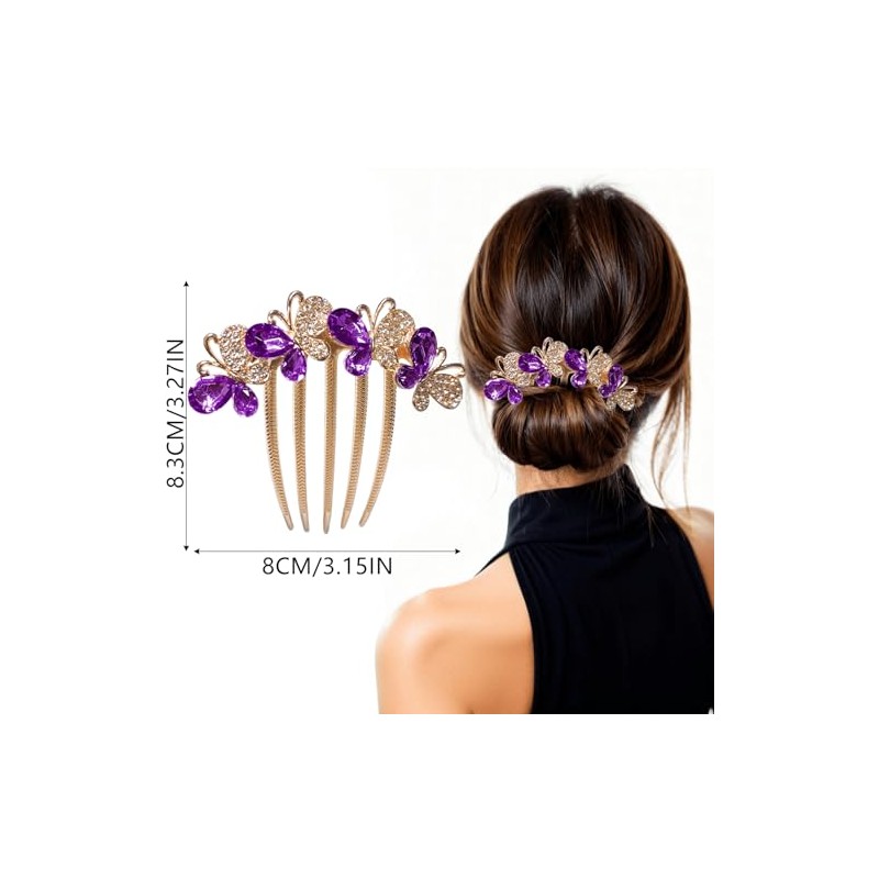 4 Piezas peinetas para cabello,accesorios para cabello mujer