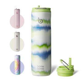 BOTTLE BOTTLE Water Bottle, 0.2 gal (0.75 L), Large Capacity, Includes Straw, Direct Drinking, Hot and Cold Insulated, Vacuum Insulated, For Kids, Adults, Includes Handle, Stylish, 25.5 fl oz (750 ml