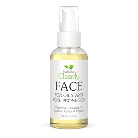 Clearly FACE, Limpiador de aceite facial nutritivo para pieles grasas y propensas al acné | Aceite de limpieza profunda de poros no comedogénico con jojoba, semilla de uva, escualano vegano | 100% puro (Oily and Acne Prone Skin)