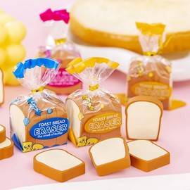 Toast Bread Eraser Stationery Bread Shape Pencil Eraser Sketching Tools Drafting, Bread Eraser Cartoon Cute Pencil Eraser Supply for Kid Painters Artists