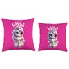 Layla Cute Unicorn Design for Girls Name Layla Throw Pillow