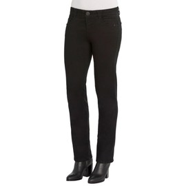 Democracy Women's Ab Solution Straight Leg Jean, Black, 16