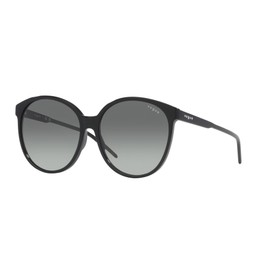 Vogue Eyewear Women's VO5509S Round Sunglasses, Black/Gradient Grey, 56 mm